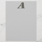 Monogram Initial A Hydrangea Floral Stationery (Vorderseite)