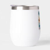 Monogram Initial B Blue Floral Watercolor Gift Ihr (Rechts)