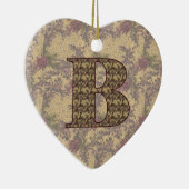 Monogram Initial B Elegant Floral Ornament (Rechts)