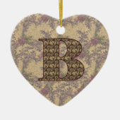Monogram Initial B Elegant Floral Ornament (Vorne)