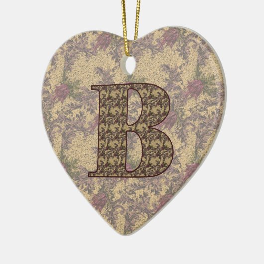 Monogram Initial B Elegant Floral Ornament (Links)