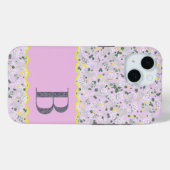 MONOGRAM INITIAL B LILAC KLEINE BLUME Case-Mate iPhone HÜLLE (Rückseite (Horizontal))