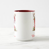 Monogram initial B Santa merry Christmas Tasse (Zentrum)