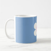 Monogram Initial Blume Power Daisy pink & blue Kaffeetasse (Links)