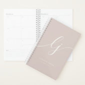 Monogram Initial Business Planner Script rosa Planer (Anzeige)