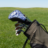 Monogram Initial Butterfly Watercolor Blue Golf Headcover (In SItu)