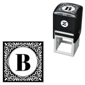 Monogram Initial dekorativ Permastempel (Beispiel)