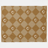 Monogram Initial Diamond - Luxury Look Blanket Fleecedecke (Vorderseite (Horizontal))