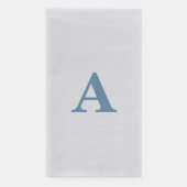 Monogram Initial Dusty Blue Eleganter Individuelle Serviette (Vorderseite)