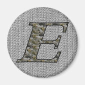 Monogram Initial E Hydrangea Floral Magnet (Vorne)