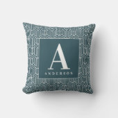 Monogram/ Initial family name geometric cushion. Kissen (Vorderseite)