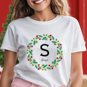 Monogram - Initial - Frauenweihnachtszeit T-Shirt