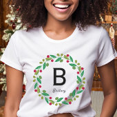 Monogram - Initial - Frauenweihnachtszeit T-Shirt