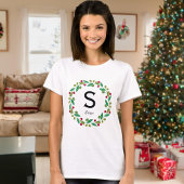 Monogram - Initial - Frauenweihnachtszeit T-Shirt
