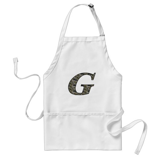 Monogram Initial G Hortensien Blumen Schürze (Vorne)