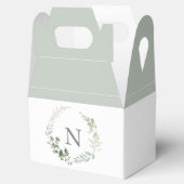 Monogram Initial Greenerity Sage Green Geschenkschachtel (Geöffnet)