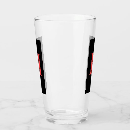 MONOGRAM INITIAL H Beer Glas (Links)