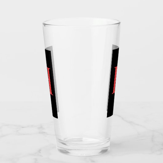 MONOGRAM INITIAL H Beer Glas (Rechts)