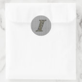 Monogram Initial I Hydrangea Floral Sticker (Tasche)
