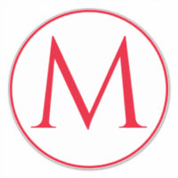 Monogram Initial Individuelle Name Red White
