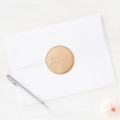 Monogram, Initial Ivory Wheat Wax Siegel Sticker (Umschlag)