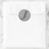 Monogram Initial J Hydrangea Floral Sticker (Tasche)