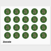 Monogram Initial K Black Daisies Sticker (Blatt)