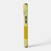 MONOGRAM INITIAL K YELLOW KLEINE BLUME iPhone 15 HÜLLE (Linke Seite)