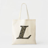 Monogram Initial L Hydrangea Floral Tote Bag Tragetasche (Vorne)
