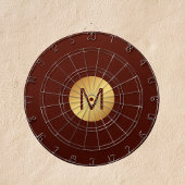 Monogram, Initial l Modern Red & Gold Game Room Dartscheibe