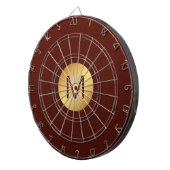 Monogram, Initial l Modern Red & Gold Game Room Dartscheibe (Vorderseite rechts)