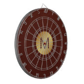 Monogram, Initial l Modern Red & Gold Game Room Dartscheibe (Vorderseite Links)
