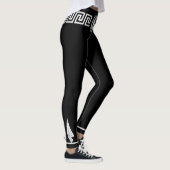 Monogram Initial, Laurels, Griechisch Key Hermes W Leggings (Rechts)