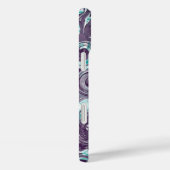 Monogram Initial Letter Abstrakt Spiral Waves Case-Mate iPhone Hülle (Rückseite / Rechts)