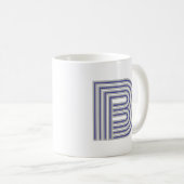 Monogram Initial Letter Simple Minimal Modern Kaffeetasse (VorderseiteRechts)