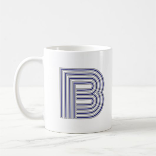 Monogram Initial Letter Simple Minimal Modern Kaffeetasse (Links)