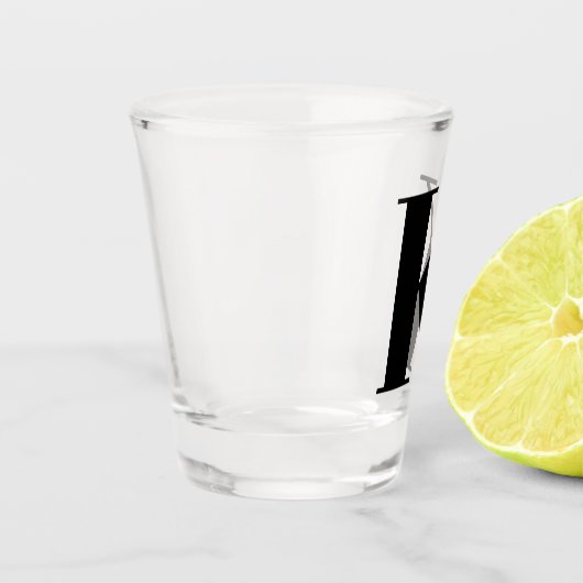 Monogram Initial Letter Wedding Gift Party Favor Schnapsglas (Links)