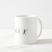 Monogram Initial Letters Wedding Gift Party Favor Kaffeetasse (VorderseiteRechts)