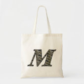 Monogram Initial M Hydrangea Floral Tote Bag Tragetasche (Vorne)