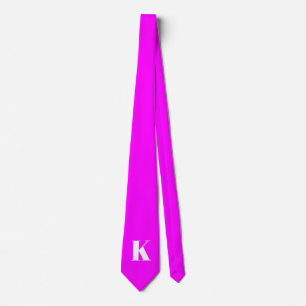 Monogram Initial Magenta Krawatte
