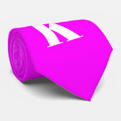 Monogram Initial Magenta Krawatte (Gerollt)