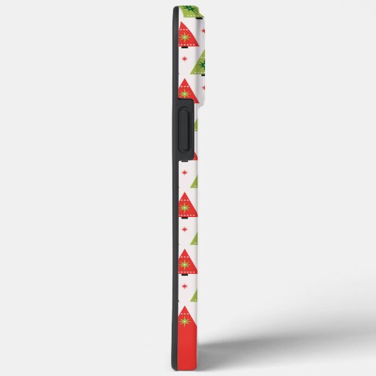 Monogram Initial Merry & Mod Retro Weihnachtsbaum Case-Mate iPhone Hülle (Rückseite / Rechts)