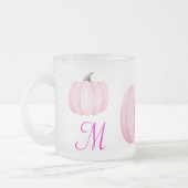 Monogram Initial mit Pink Pumpkin | Mattglastasse (Links)