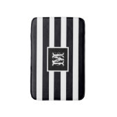 Monogram Initial Modern Classic Black and White Badematte (Vorderseite Vertikal)