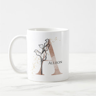 Monogram, Initial Modern Letter A Boho Personalisi Kaffeetasse