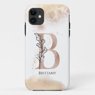 Monogram, Initial Modern Letter B Boho Personalisi Case-Mate iPhone Hülle