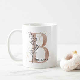 Monogram, Initial Modern Letter B Boho Personalisi Kaffeetasse