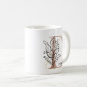 Monogram, Initial Modern Letter D Boho Personalisi Kaffeetasse (VorderseiteRechts)