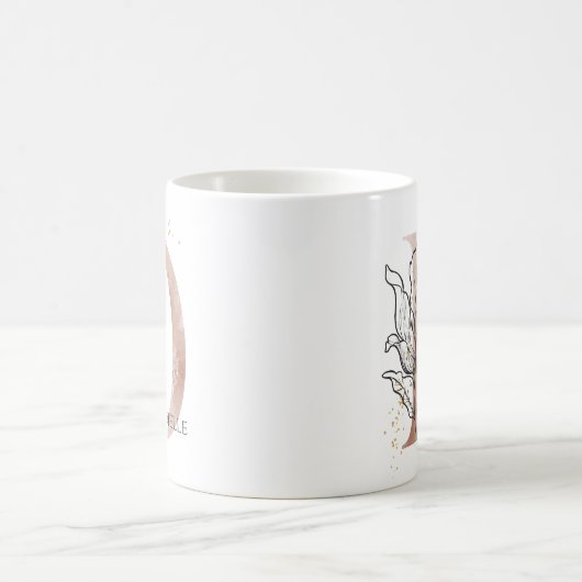 Monogram, Initial Modern Letter D Boho Personalisi Kaffeetasse (Mittel)