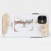 Monogram, Initial Modern Letter E Boho Personalisi Case-Mate iPhone Hülle (Rückseite (Horizontal))